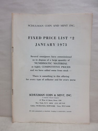 Schulman coin mint - schulman,